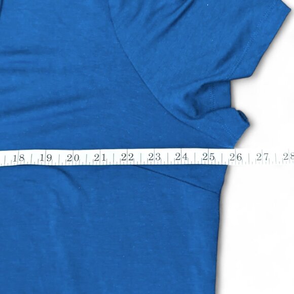 Lane Bryant Top Short Sleeve Cowl Neck Blouse Stretch Blue Womens Plus 22 / 24 - Picture 10 of 11